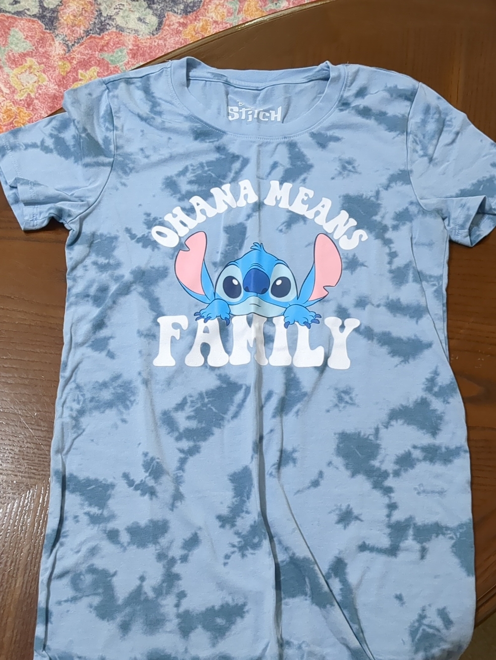 Disney Light Blue Stitch Logo Tee
